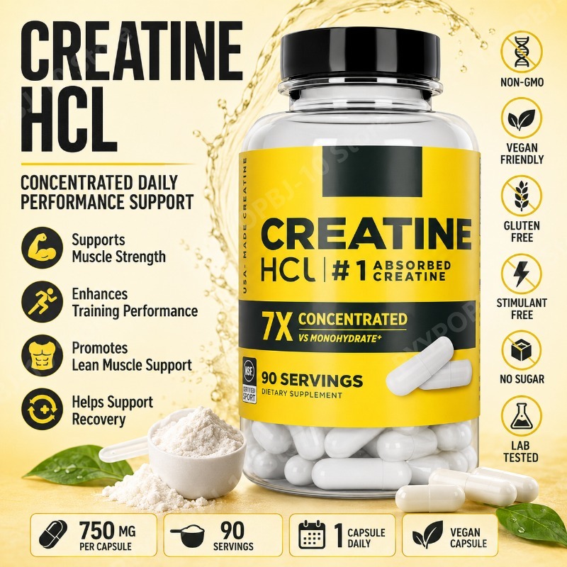 Nutrition Fitness - Kreatyna HCl 750mg 90 kapsułek Wsparcie