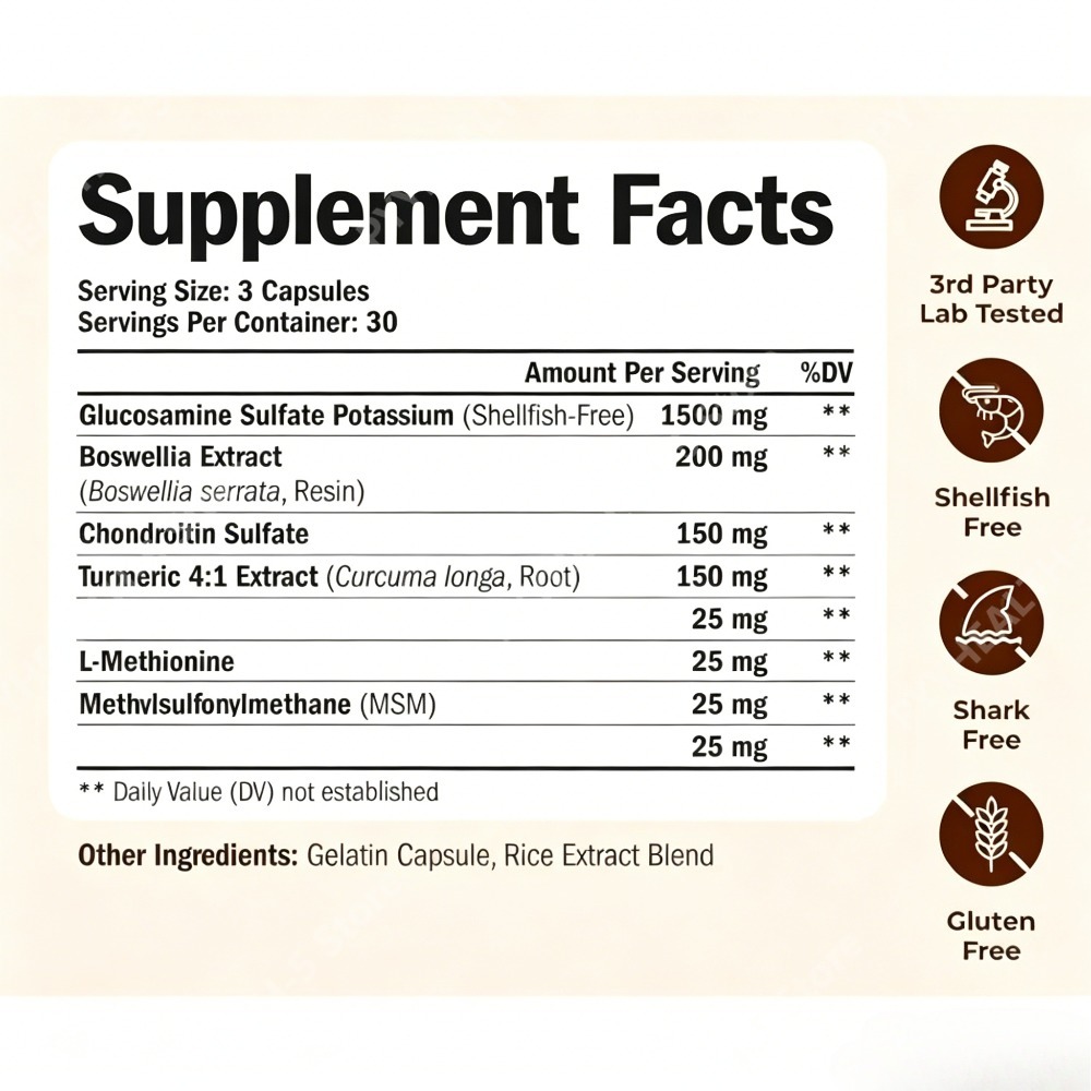 Kapsułki Glukozamina Chondroit – Glucosamine Chondroitin Joint recenzja i cena