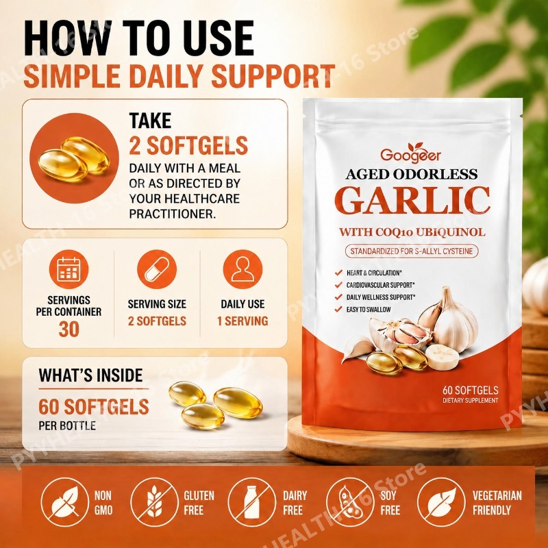 Googeer Aged Odorless Garlic S – Coq10 Ubiquinol Softgel recenzja i cena